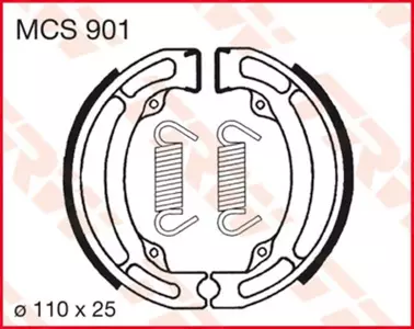 TRW Lucas MCS 901 mâchoires de frein - MCS901
