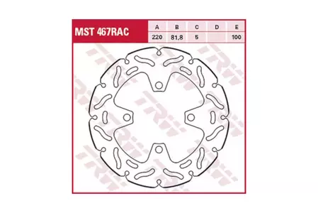 Disco de travão traseiro TRW Lucas MST 467RAC - MST467RAC