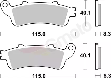 SBS 156HF KH261 / KH281 Street Ceramic brake pads black-2