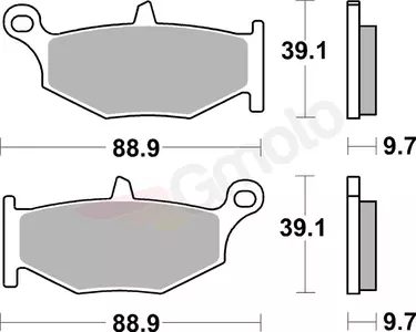 SBS 833HF KH419 Ulične keramične zavorne ploščice črne barve-2