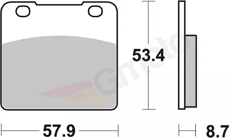 SBS 577HS KH103 Street Excel Sinter plaquettes de frein couleur or-2