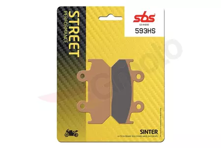 Plaquettes de frein SBS 593HS KH121 Street Excel Sinter, couleur or - 593HS