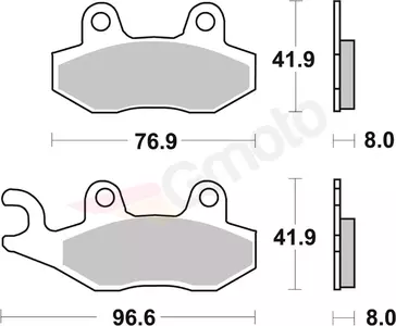 SBS 611HS KH135 / KH214 Street Excel Plaquettes de frein Sinter, couleur or-2