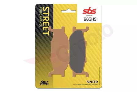 SBS 663HS KH179 Street Excel Sinter brzdové doštičky zlatej farby - 663HS