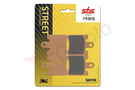 SBS 740HS KH283 Street Excel Sinter brzdové doštičky zlatej farby - 740HS