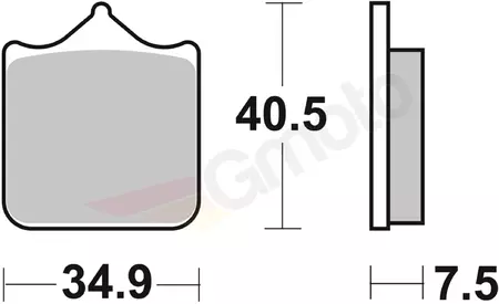 SBS 762HS KH322 Street Excel Sinter спирачни накладки, златист цвят-2