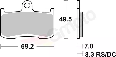 Plaquettes de frein SBS 782HS KH347 Street Excel Sinter, couleur or-2