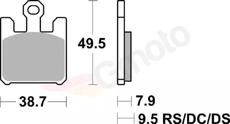 SBS 788HS KH369 Street Excel Sinter stabdžių kaladėlės aukso spalvos-2