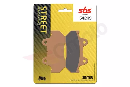 Plaquettes de frein SBS 542HS KH69/3 Street Excel Sinter, couleur or - 542HS