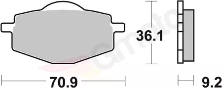 SBS 575LS KH101 Street Excel/Racing Спирачни накладки Sinter, златист цвят-2