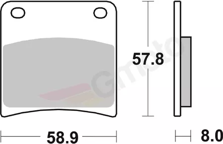 Plaquettes de frein SBS 620LS KH146 Street Excel/Racing Sinter, couleur or-2