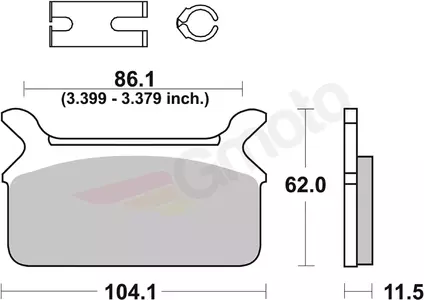 SBS 668LS KH201 Street Excel/Racing Sinter bremžu kluči, zelta krāsā-2