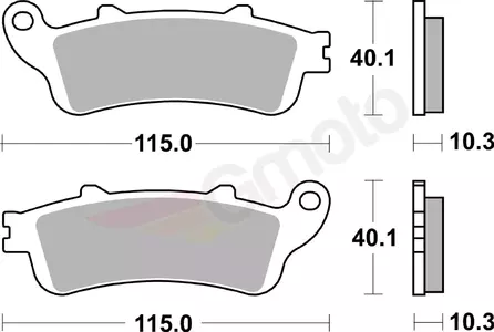 Plaquettes de frein SBS 880LS KH261/2 Street Excel/Racing Sinter, couleur or-2
