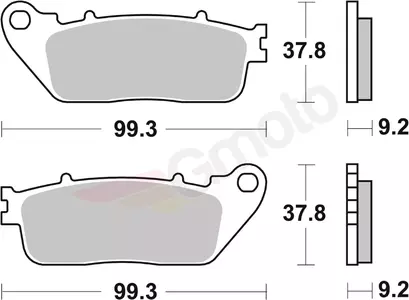 SBS 862LS KH488 Street Excel/Racing Спирачни накладки Sinter, златист цвят-2