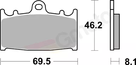 SBS 631RSI KH158 Off-Road Racing Sinter bremžu kluči, zelta krāsā-2