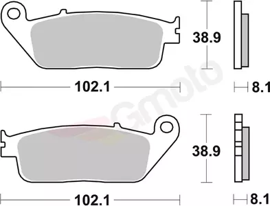 Plaquettes de frein SBS 627RS KH142 / KH226 Track & Sport Sinter, couleur or-2