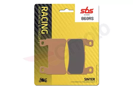Спирачни накладки SBS 860RS KH296 Track & Sport Sinter, златист цвят - 860RS