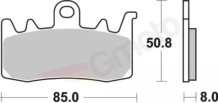 Pastiglie freno SBS 900RS KH630 Track & Sport Sinter, colore oro-2