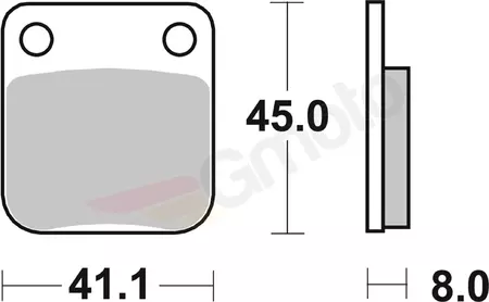 Klocki hamulcowe SBS 100CT KH54 Maxi Carbon Tech kolor czarny-2