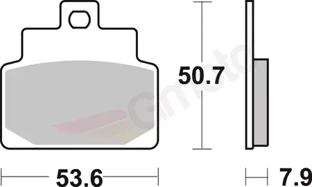 Klocki hamulcowe SBS 153CT KH301 Maxi Carbon Tech kolor czarny-2