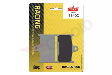 SBS 624DC KH145 / KH236 Racing Dual Carbon jarrupalat musta - 624DC