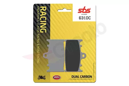SBS 631DC KH158 Racing Dual Carbon jarrupalat musta - 631DC