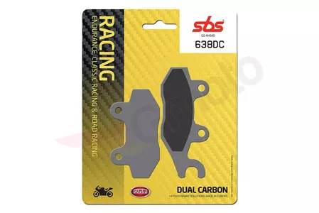Plăcuțe de frână SBS 638DC KH165 / KH215 Racing Dual Carbon negru - 638DC