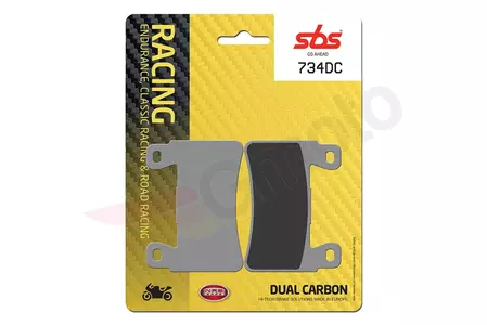 SBS 734DC KH265 Racing Dual Carbon stabdžių kaladėlės juodos spalvos - 734DC