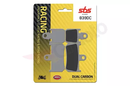 SBS 839DC KH442/4 Racing Dual Carbon fékbetétek fekete színben - 839DC