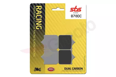 Pastillas de freno SBS 870DC KH604/4 Racing Dual Carbon color negro - 870DC