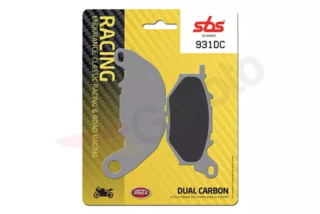 Plăcuțe de frână SBS 931DC KH663 Racing Dual Carbon de culoare neagră - 931DC