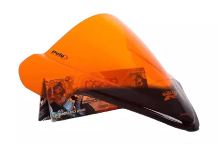 Puig Racing 4826T oranžové čelní sklo na motorku-1