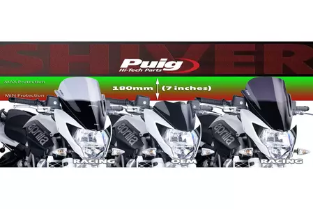 Pare-brise moto transparent Puig Racing 5249W-2