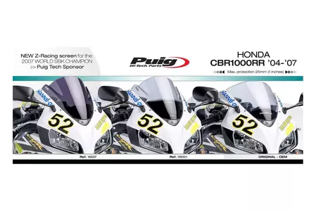 Puig Racing 1665H затъмнено предно стъкло за мотоциклет-2