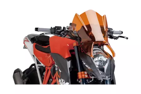PUIG SPORT Parabrezza Nakedbike di nuova generazione 7014T arancione-1