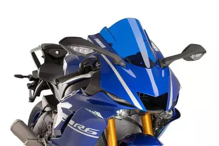 Parabrezza per moto Puig Racing 9723A blu-1