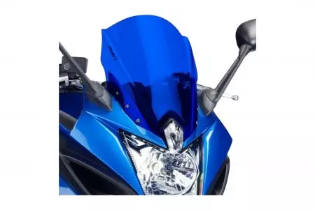 Puig Racing 5547A modré čelné sklo na motorku-1