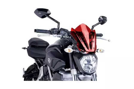Vjetrobran motocikla Puig Sport nove generacije Nakedbike 7015R, crveni-1