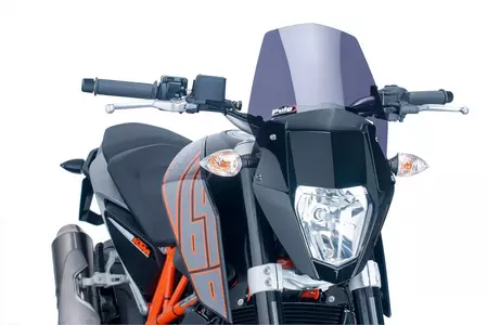 Vjetrobran motocikla Puig Sport nove generacije Nakedbike 6009F, jako zatamnjen - 6009F