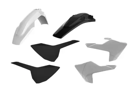 Zestaw plastików Body Kit Polisport biało czarny - 90829
