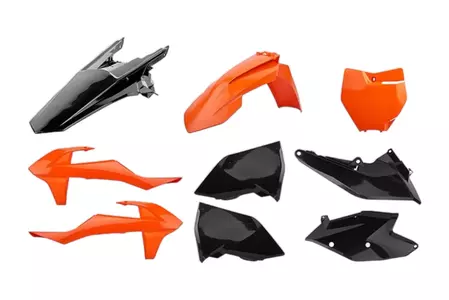 Plastik Satz Kit Body Kit Polisport schwarz/orange - 90835