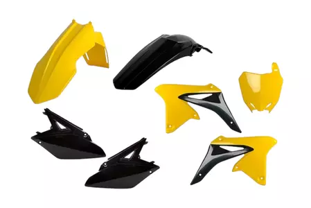 Kit de carroçaria Polisport plástico preto amarelo - 90838