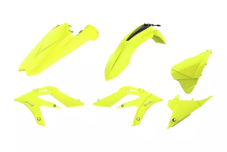 Kit carrosserie Polisport plastique jaune fluorescent - 90788