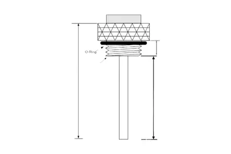 Medidor de temperatura do óleo JMP M24x3,0 mm-2