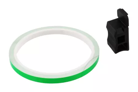 Zelené fluo samolepky na ráfek s aplikátorem-1