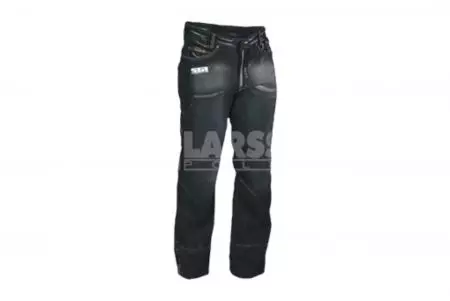 Pantalón de moto STR Jet de punto negro [XS]-1