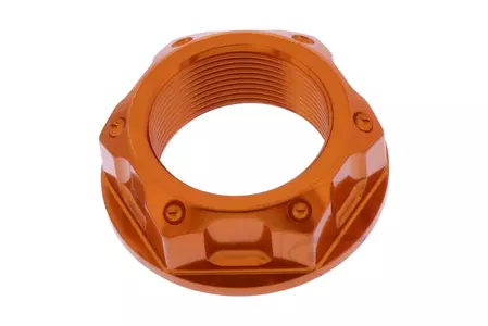 Tuerca del tubo de dirección Pro Bolt M22x1,00 aluminio naranja-1