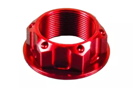 Dado per tubo sterzo Pro Bolt M28x1.00 alluminio rosso - LTYOKEO60R