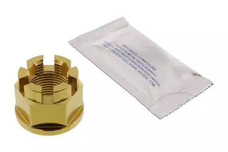 Asmoer Pro Bolt M18x1,50 roestvrij staal goud - LSSNUT18150003G