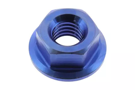 Prírubová matica PRO-BOLT M6x1,00 mm titánová modrá-1